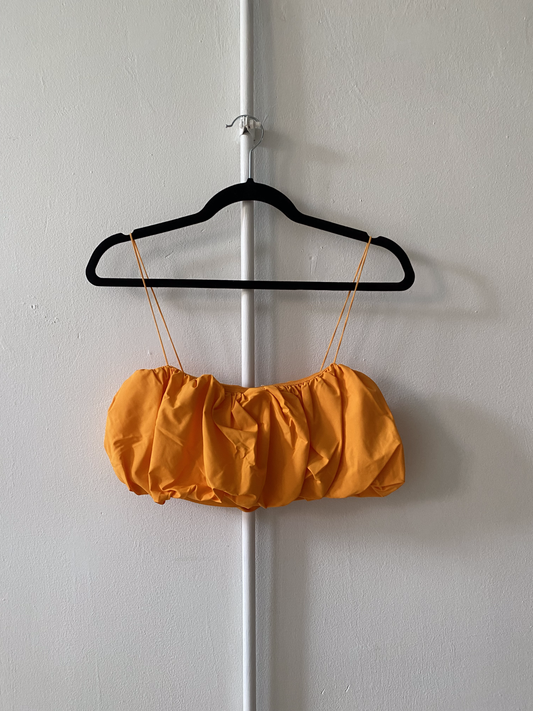 Orange Bubble Crop Top