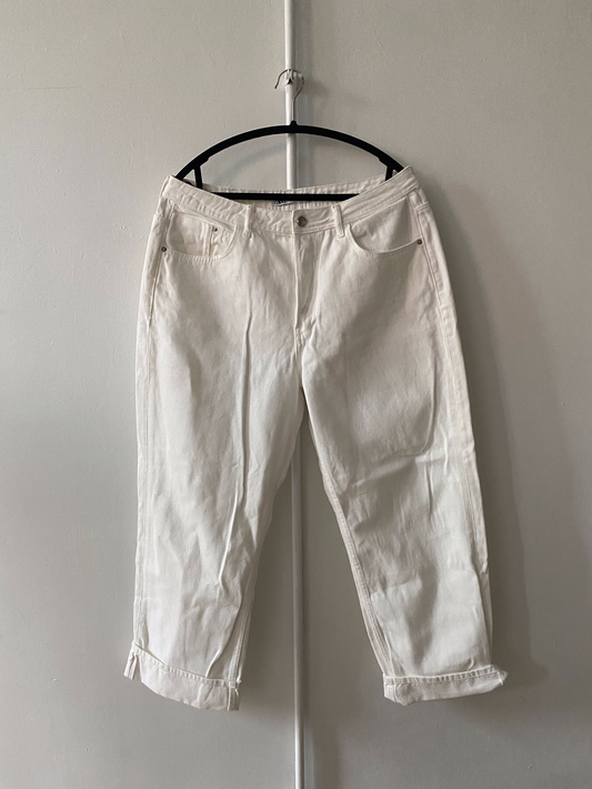 White High Rise Jeans